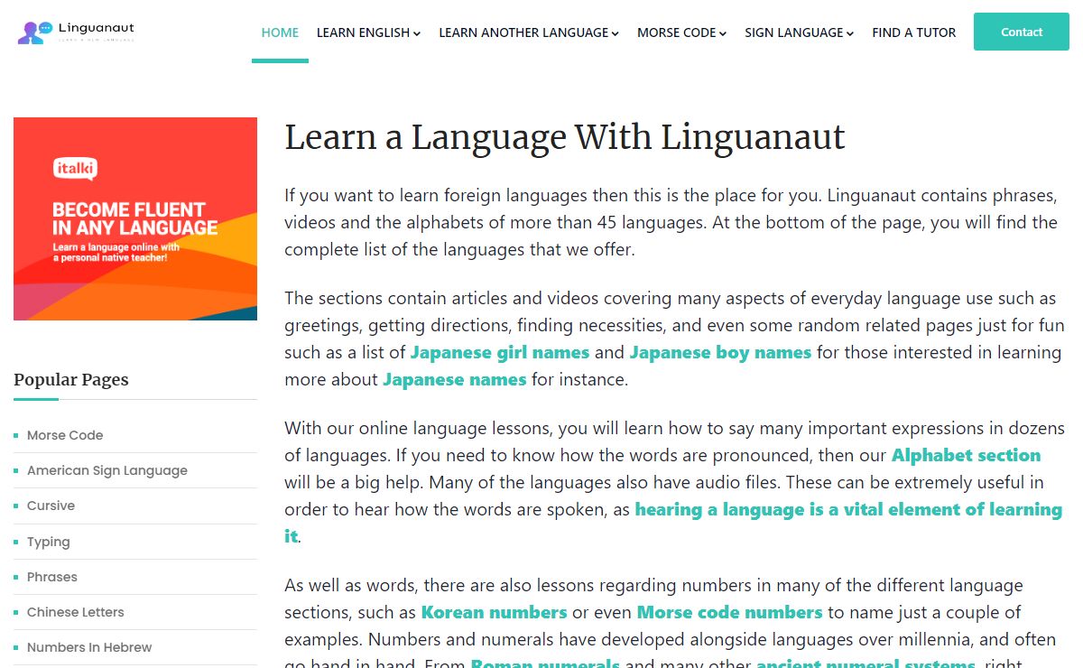 Learn English and Other Languages Free Online | Linguanaut