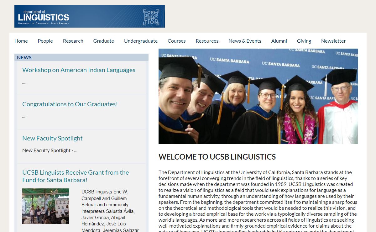 Department of Linguistics - UC Santa Barbara