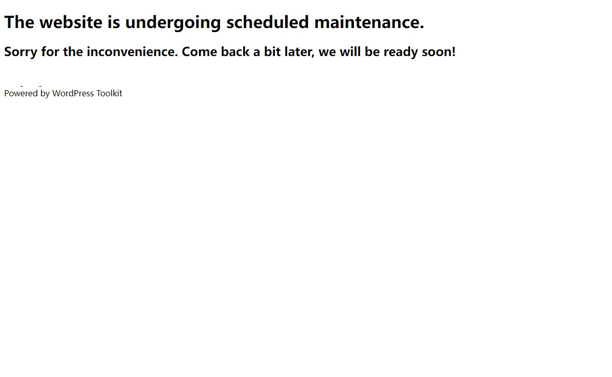 Scheduled Maintenance