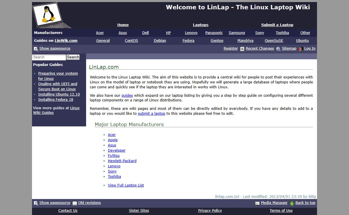 LinLap.com [Linux Laptop Wiki]