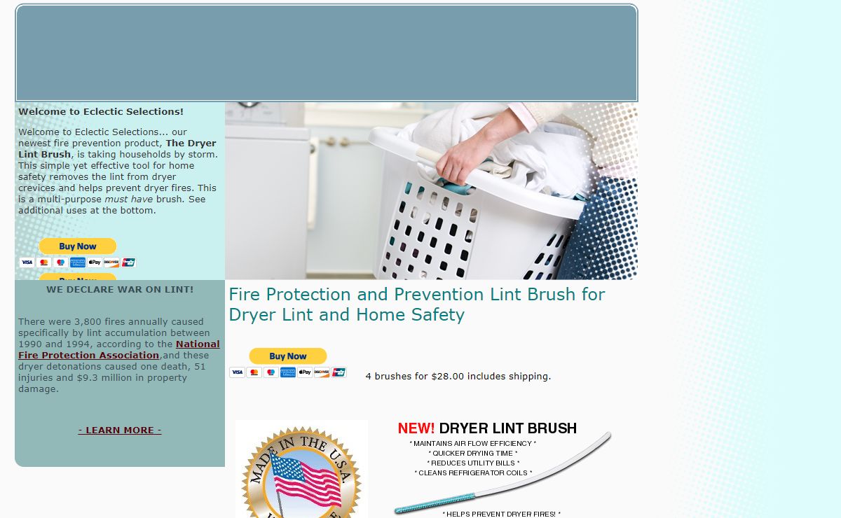 Lint Brush | Dryer Lint | Multi Purpose | Fire Prevention