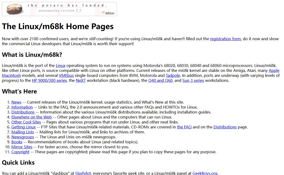 The Linux/m68k Home Pages