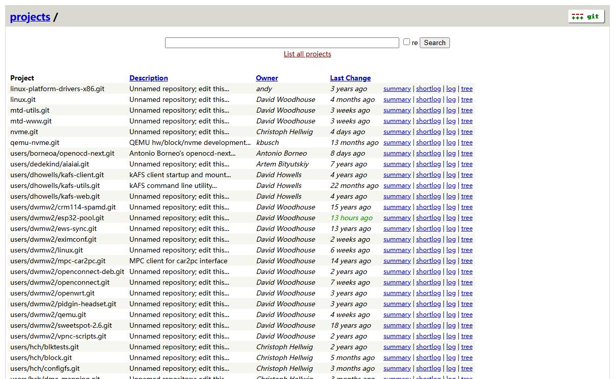 www.linux-mtd.infradead.org Git