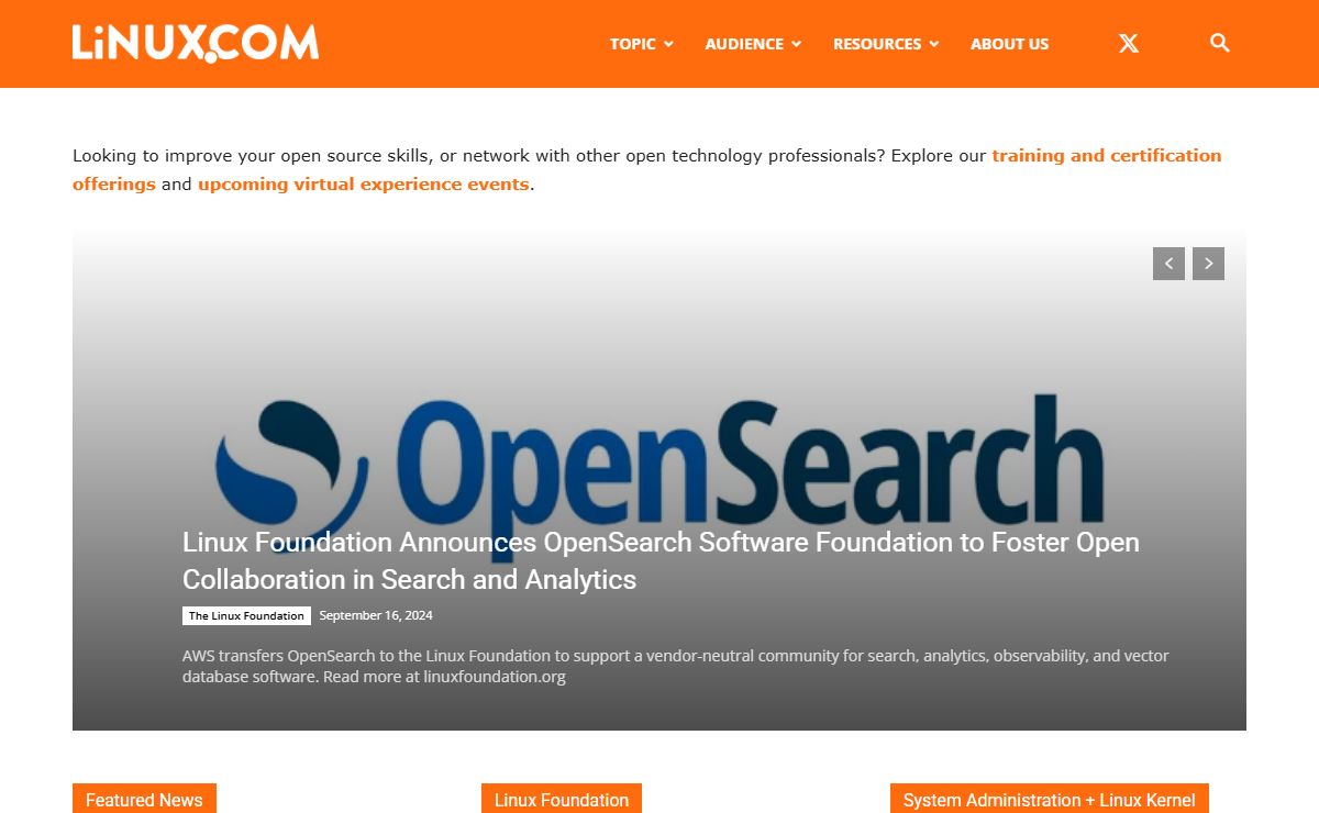 Linux.com - News For Open Source Professionals