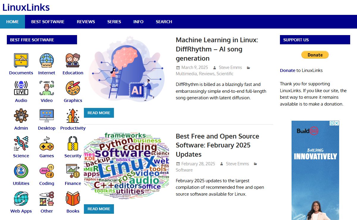 LinuxLinks - The Linux Portal Site