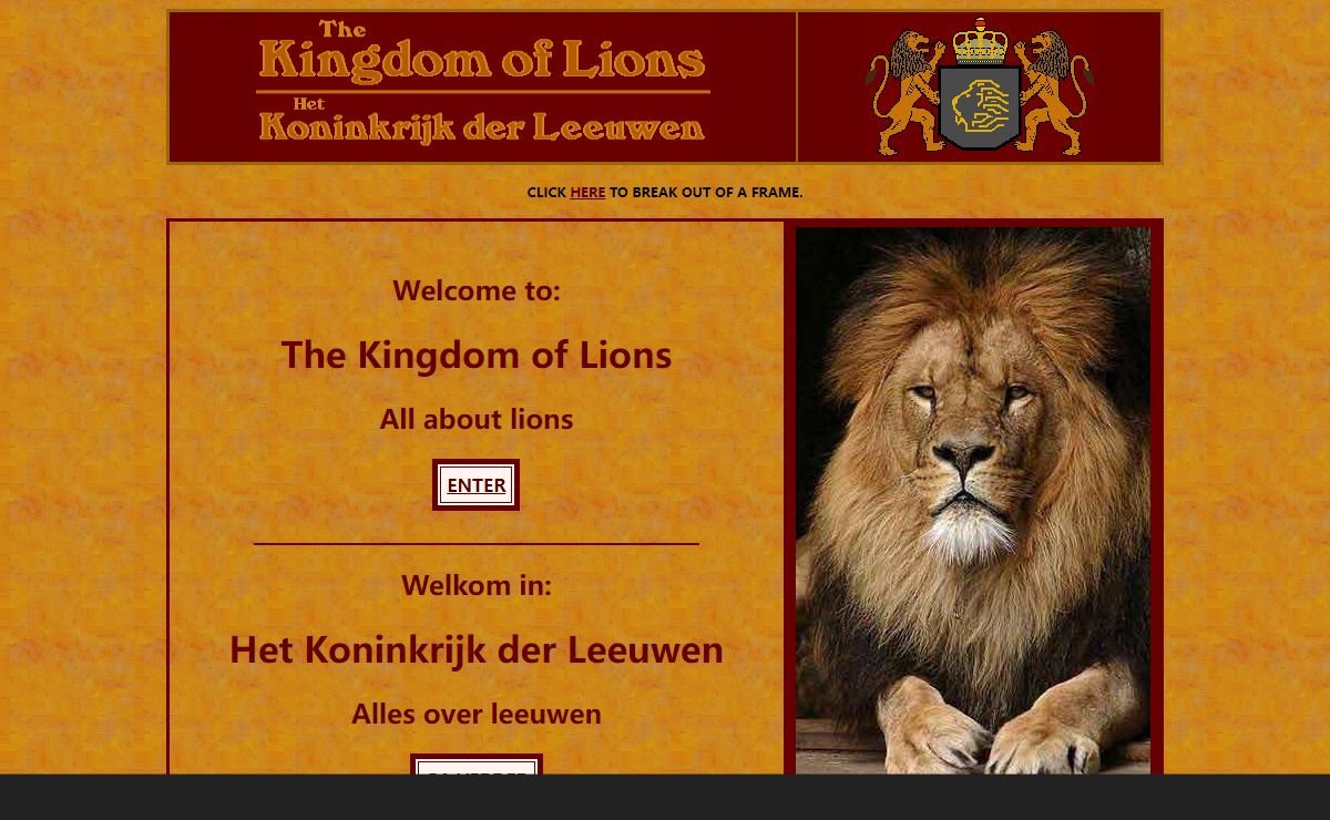 Kingdom of Lions / Koninkrijk der Leeuwen