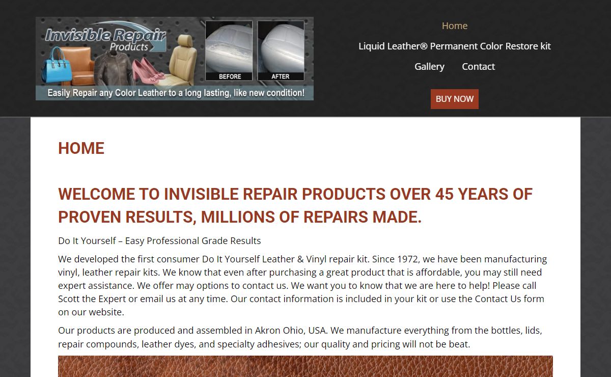 High Grade Leather and Vinyl Repair Kits