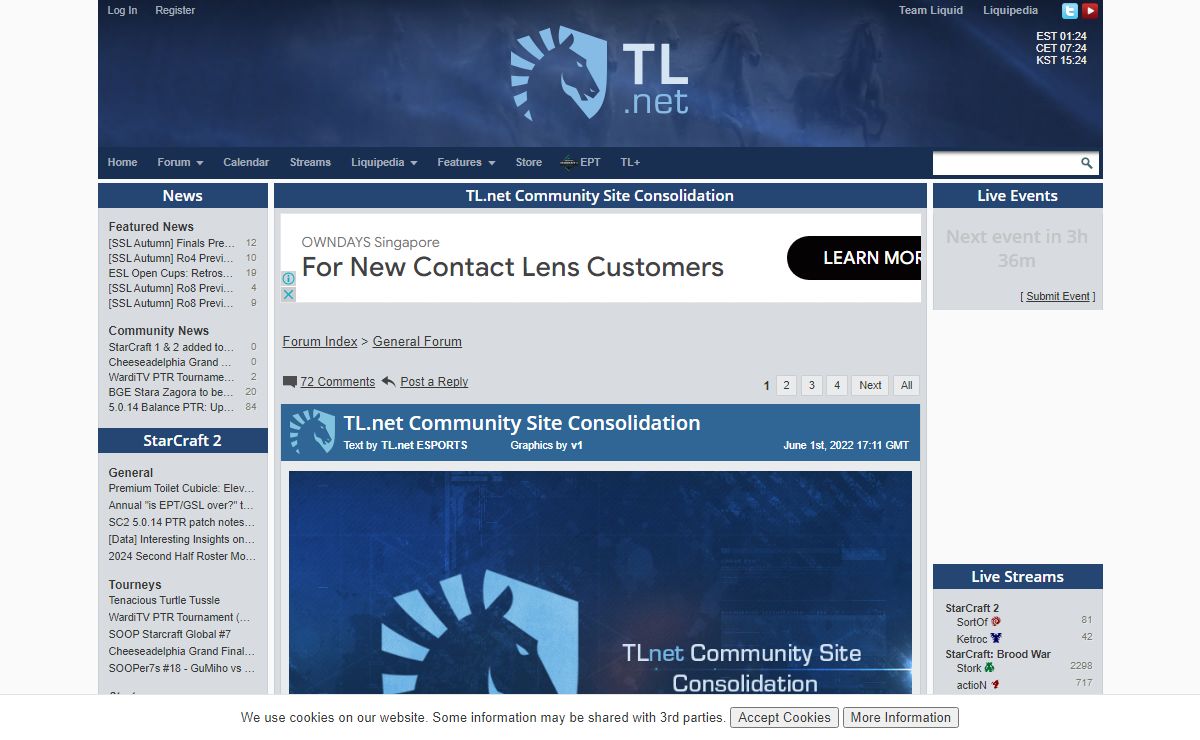 TL.net Community Site Consolidation