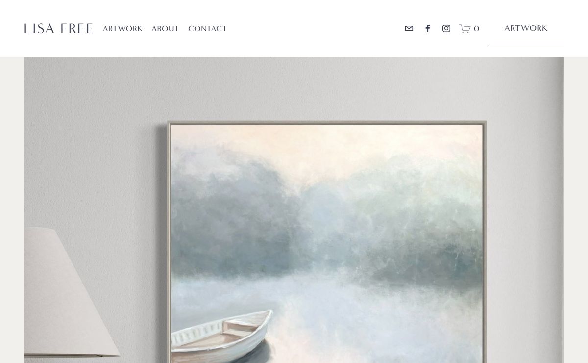 Lisa Free - Contemporary elegant and serene landscape and coastal oil paintings.