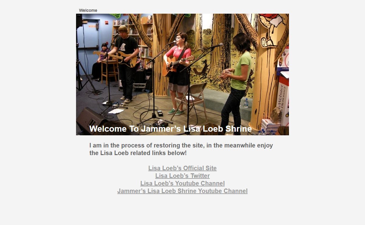 Welcome To Jammer’s Lisa Loeb Shrine