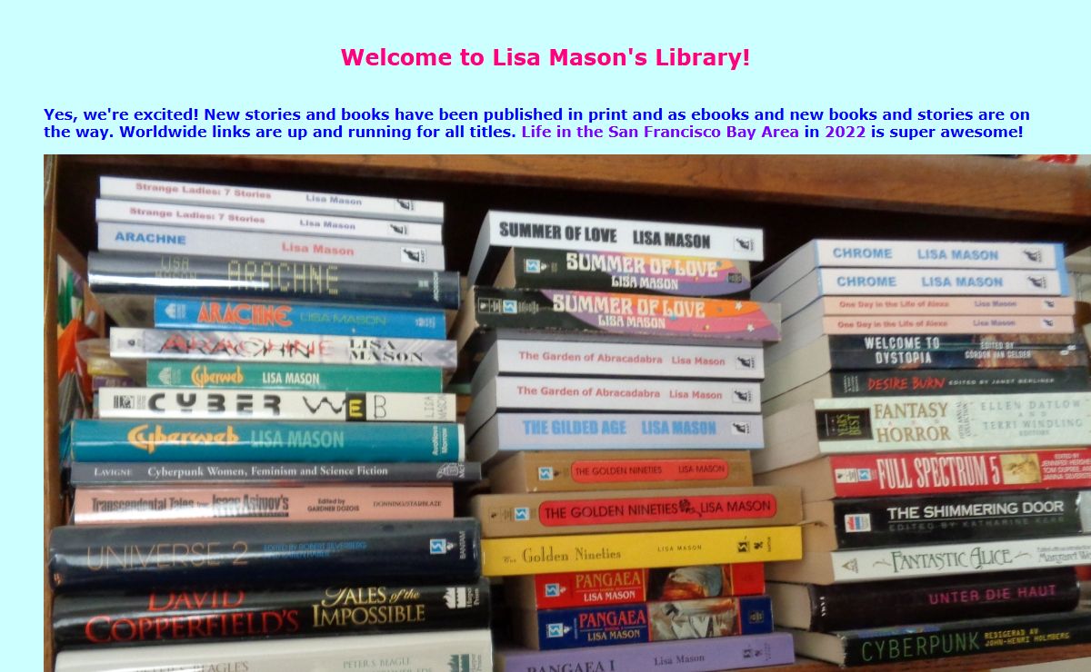 Lisa Mason, Website of the Fantasy and Science Fiction Author