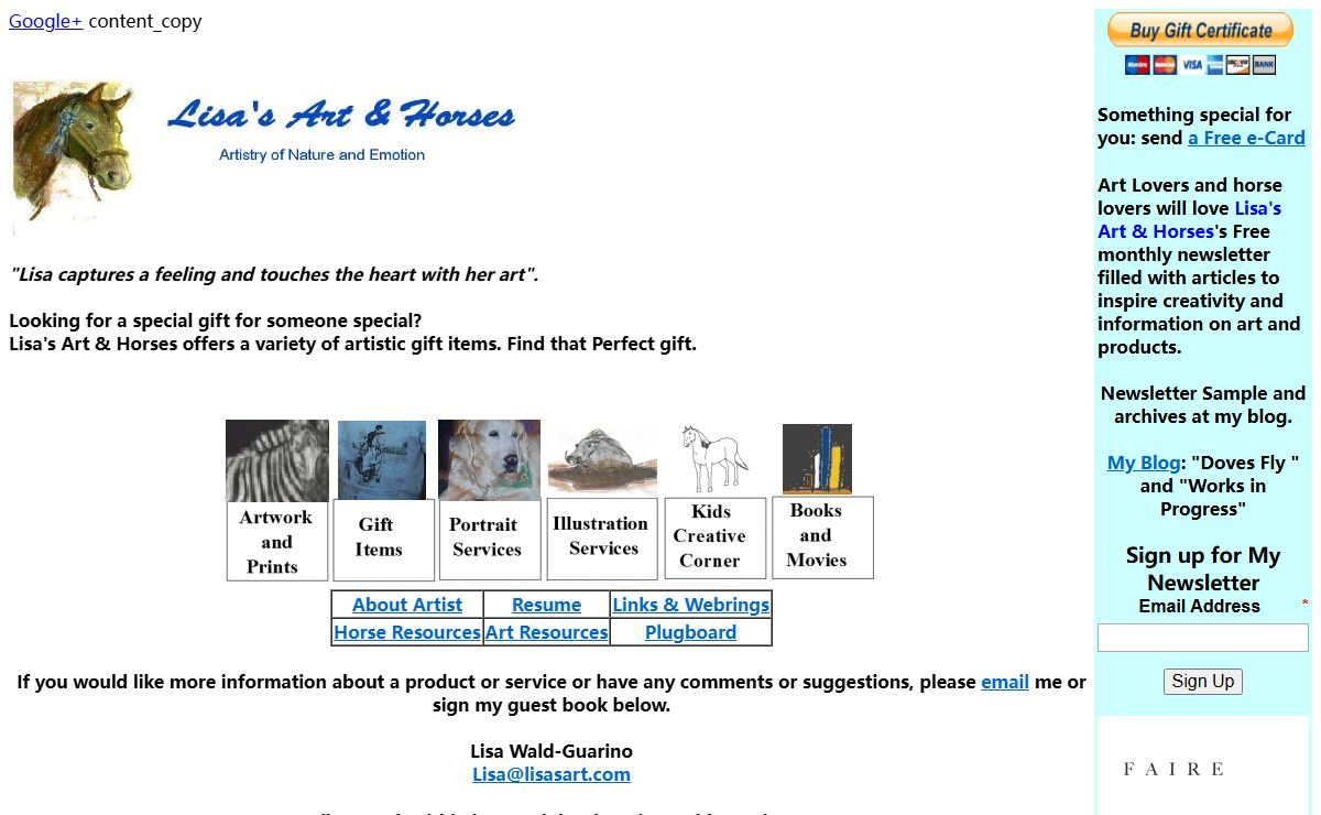 Lisa's Art - Horse Art gifts