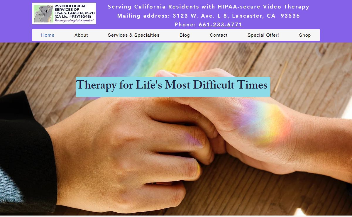 Lisa S. Larsen, PsyD | Trauma & Grief Therapy | Lancaster, CA