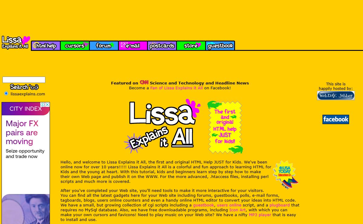 Lissa Explains it All -- HTML Help and Tutorial for Kids