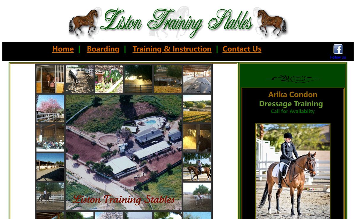 Liston Stables ~ Horse Boarding, Training & Lesson Facility in Riverside County~