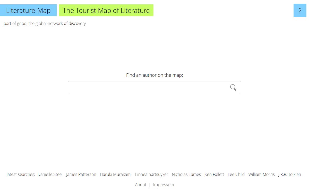 Literature Map - The Tourist Map of Literature