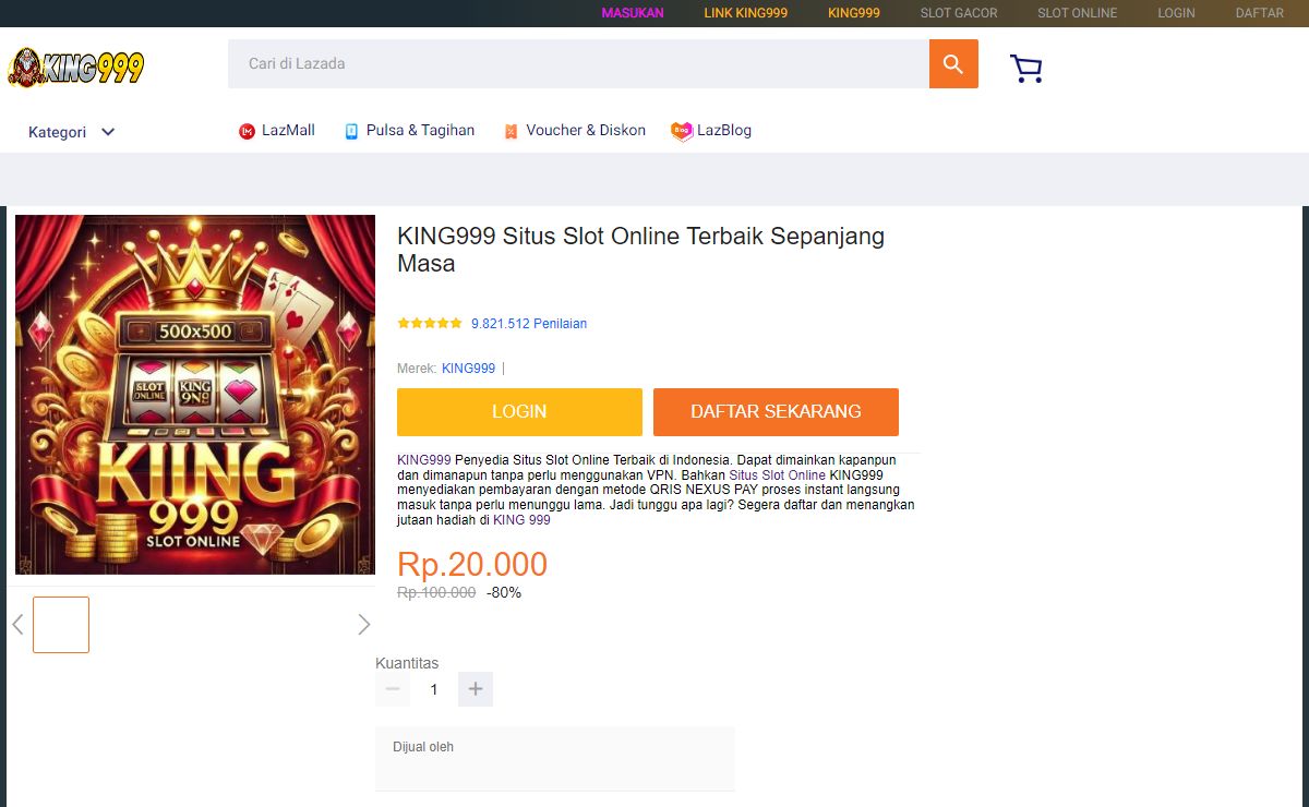 KING999 Situs Slot Online Terbaik Sepanjang Masa