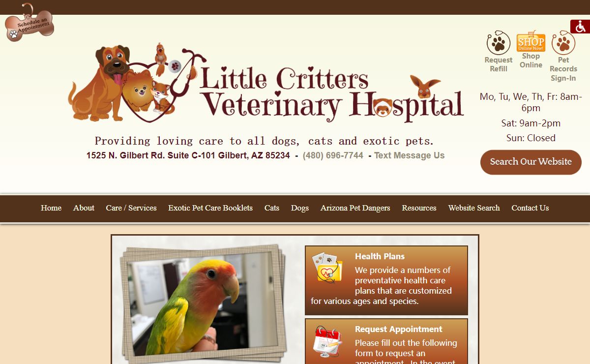 Little Critters Veterinary Hospital - Gilbert and Mesa AZ - Home