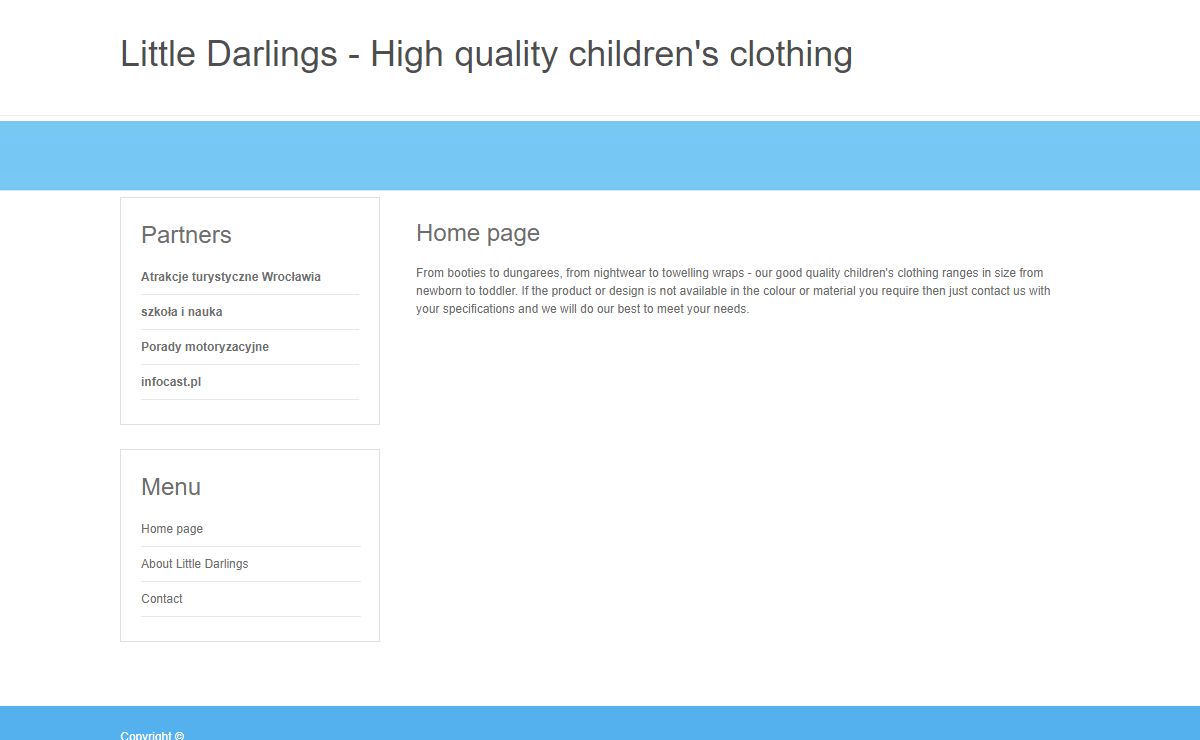 Home page - Little Darlings - High quality children's clothing