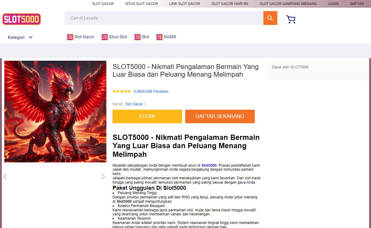 SLOT5000 - Nikmati Pengalaman Bermain Yang Luar Biasa dan Peluang Menang Melimpah