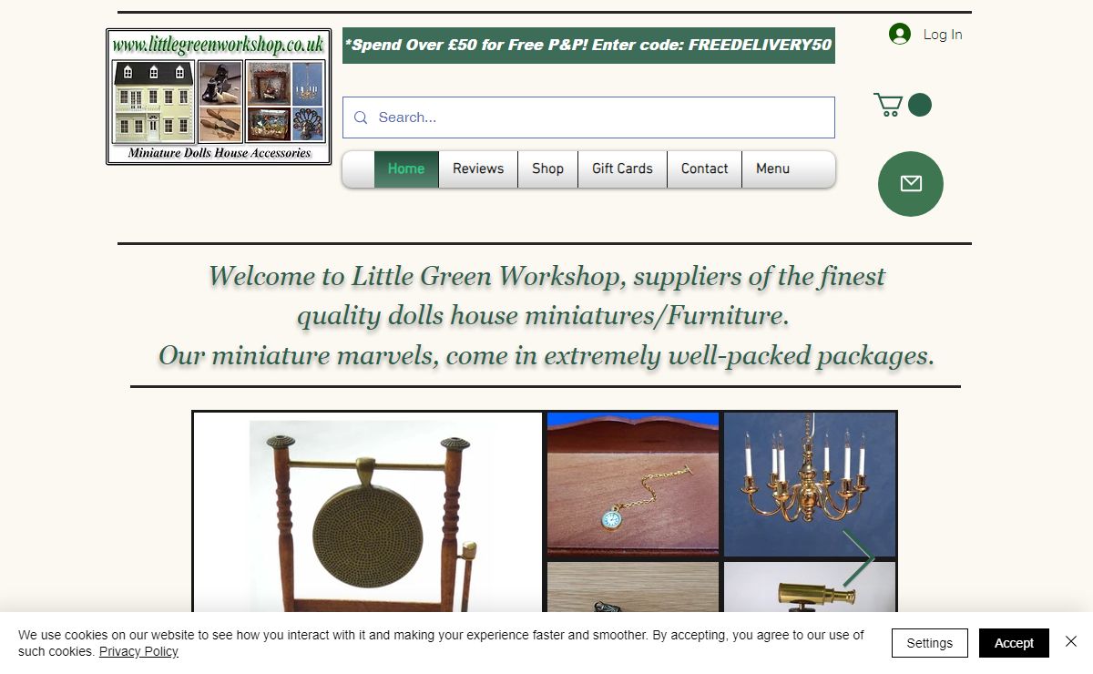 Home | Little Green Workshop dolls house miniatures & Lighting