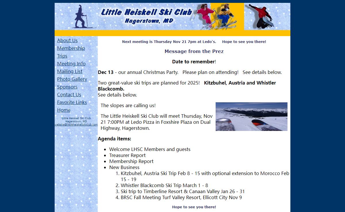 Little Heiskell Ski Club Hagerstown, Maryland