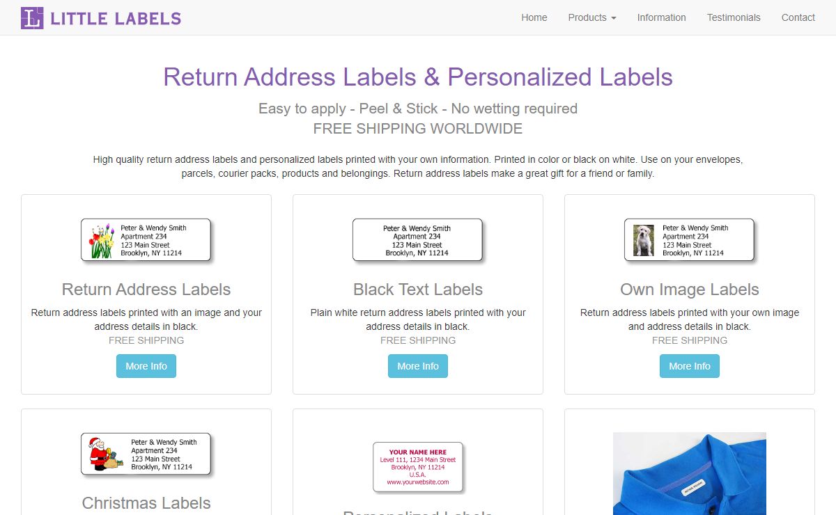 Personalized Return Address Labels from Little Labels