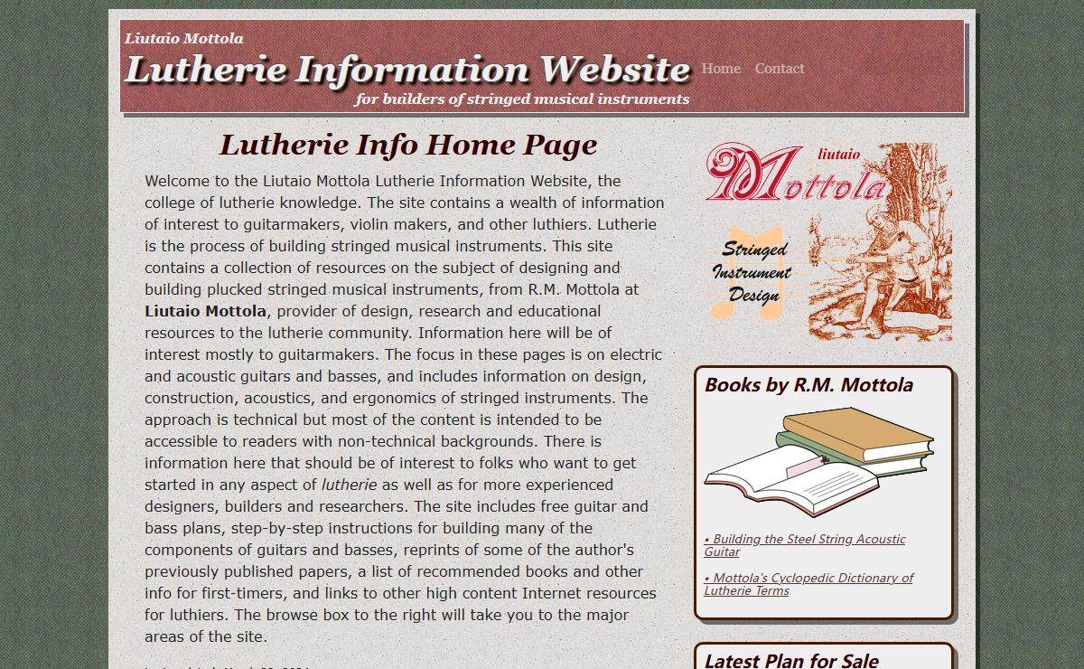 Liutaio Mottola Lutherie Information Website