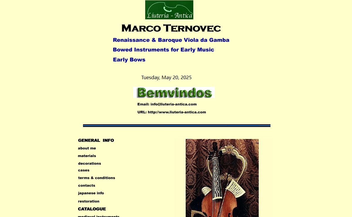 Viola da Gamba Maker Marco Ternovec