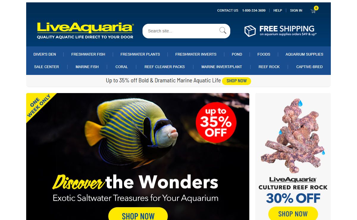 LiveAquaria | Quality Aquarium Fish, Supplies & Equipment