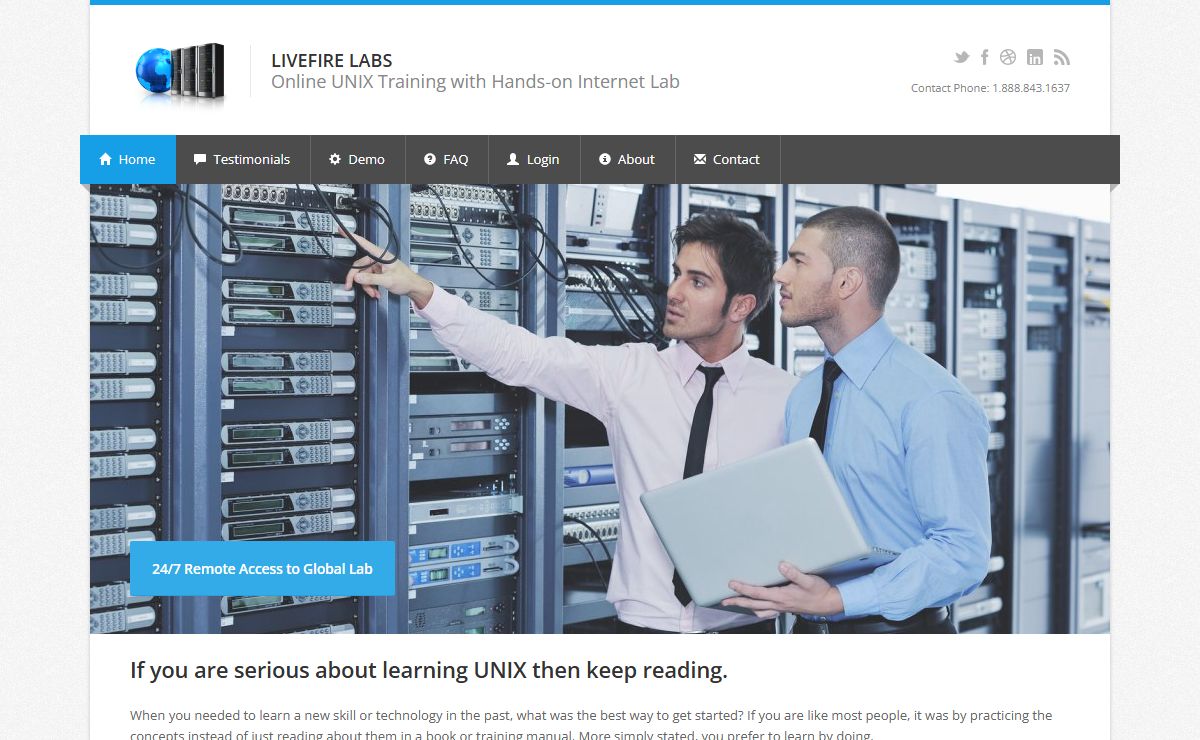 LiveFire Labs: Online UNIX Training with Hands-on Internet Lab