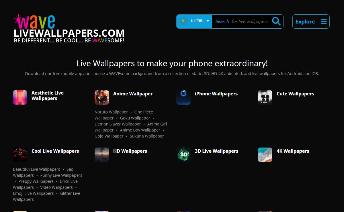 100,000+ Free Mobile Live Wallpapers for Android & iPhone