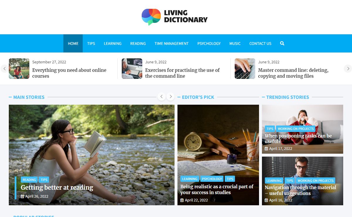 Living Dictionary - the blog on modern education