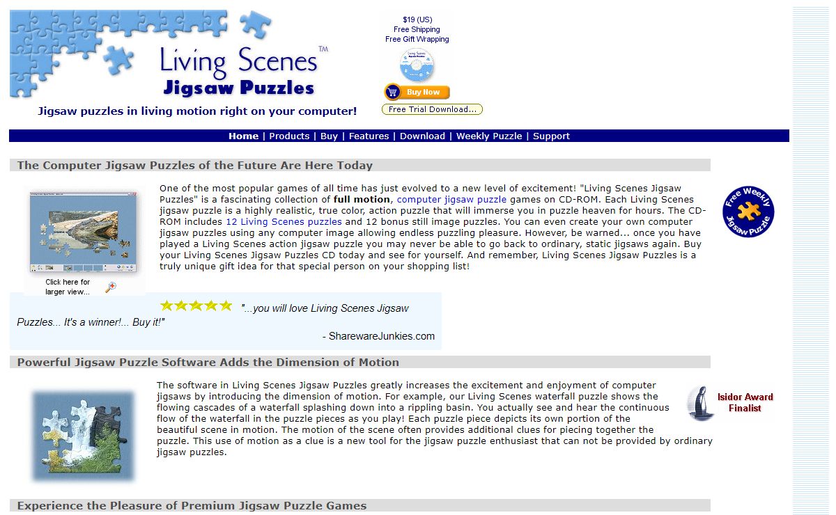 Computer Jigsaw Puzzles Have Now Evolved... into Living Scenes