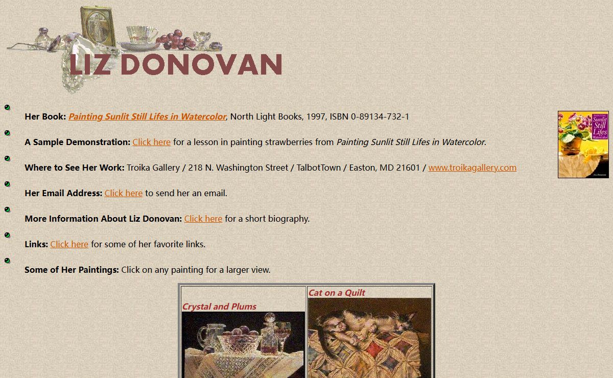 Liz Donovan Fine Art -- Paintings in Watercolor