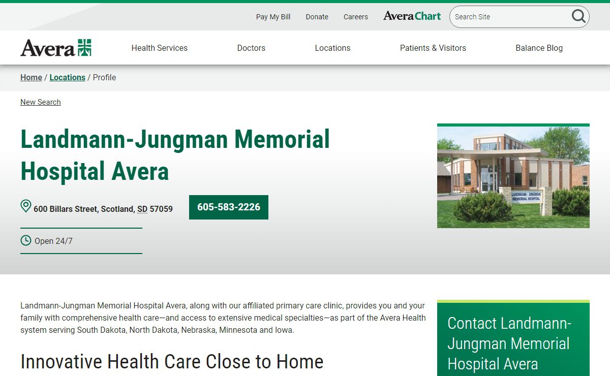 Landmann-Jungman Memorial Hospital Avera - Scotland, SD
