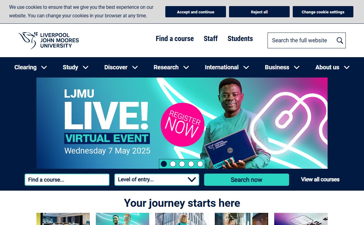 Homepage | Liverpool John Moores University