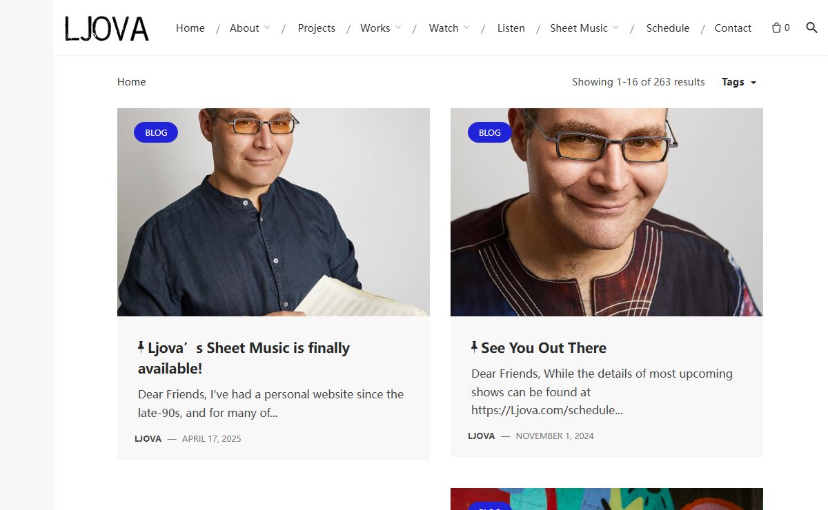 Ljova.com – LJOVA (Lev Zhurbin) – composer, arranger, fadolínist, violist Ljova.com provides information about the composer, violist, film composer and arranger Lev 'Ljova' Zhurbin, including discography, filmography, upcoming concerts and other events.