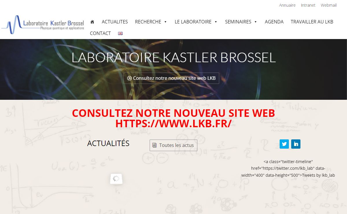 LKB | Laboratoire Kastler Brossel - ENS - Sorbonne Université - Collège de France