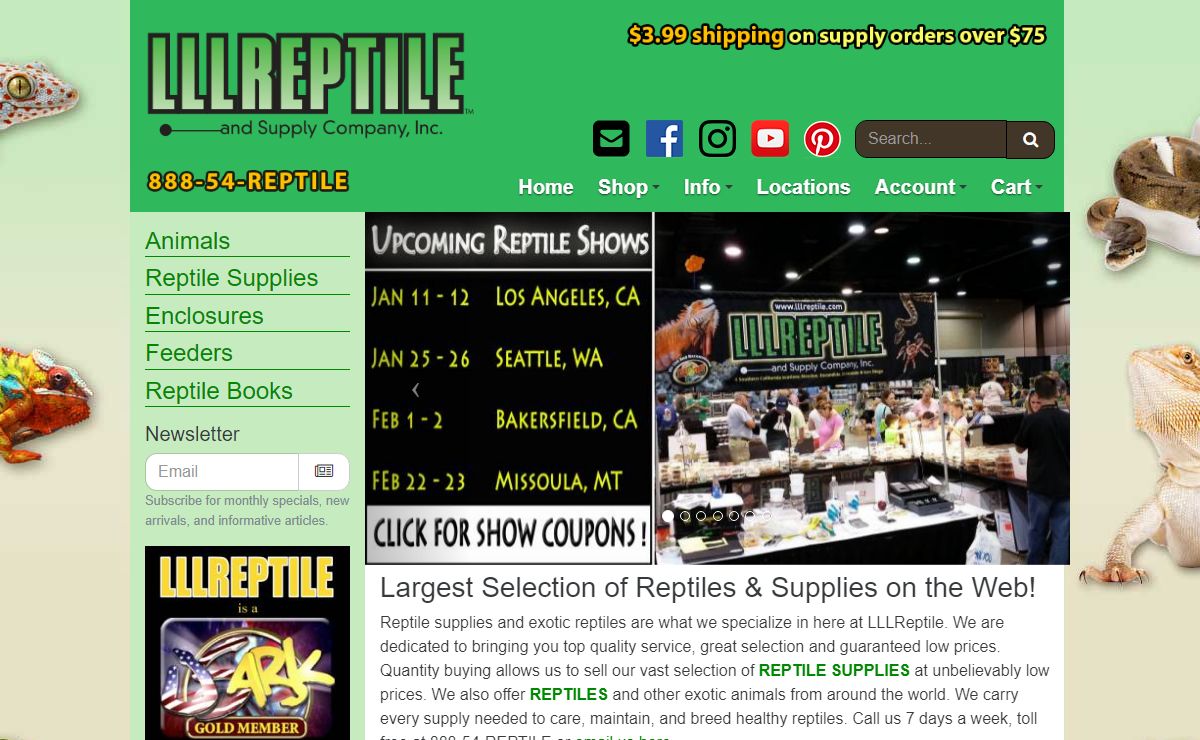 Reptile Supplies and Live Reptiles - LLLReptile