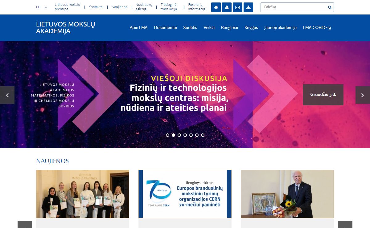 Įstaiga, jungianti žymiausius Lietuvos mokslininkus - Lietuvos mokslų akademija