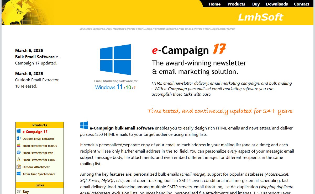 Bulk Email Software e-Campaign Bulk Email Marketing Software HTML Email Newsletter Software Mass Email Bulk Mailing List Software