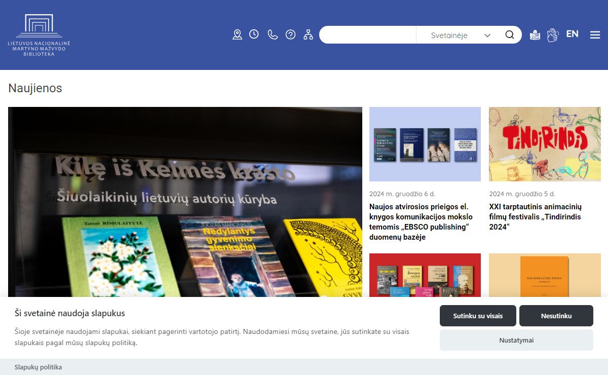 Naujienos - Lietuvos nacionalinė Martyno Mažvydo biblioteka