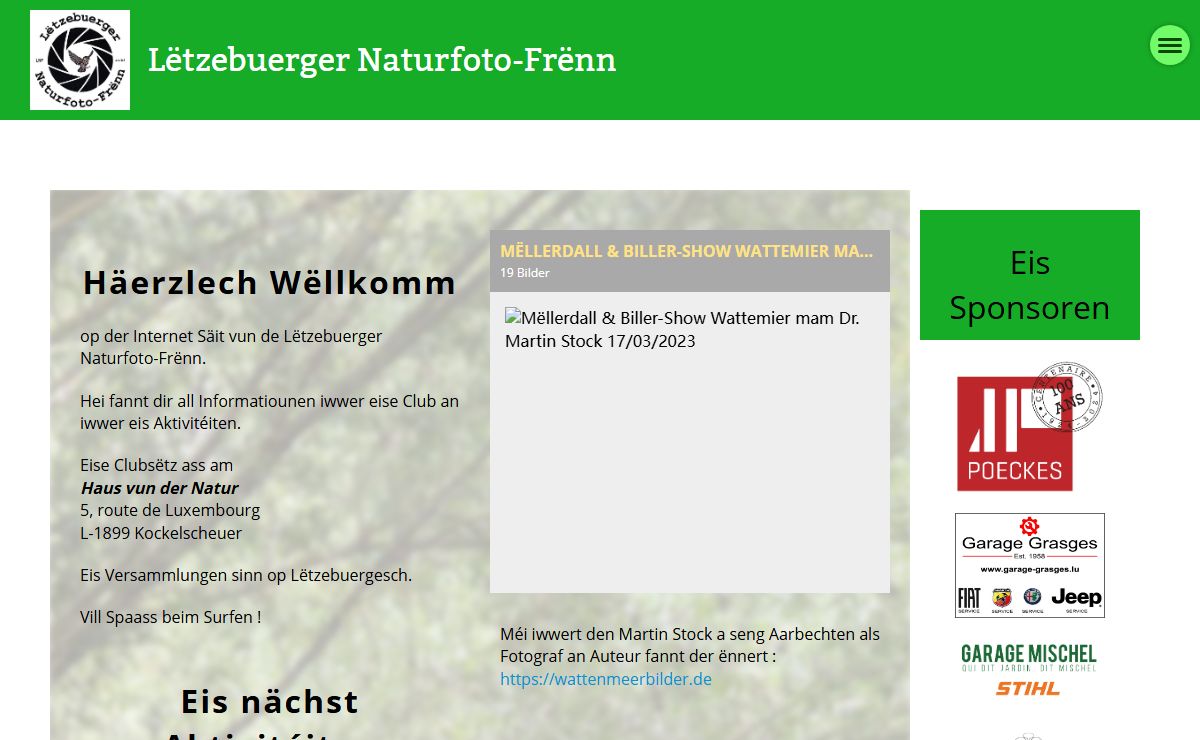 Lëtzebuerger Naturfoto-Frënn - Wëllkomm