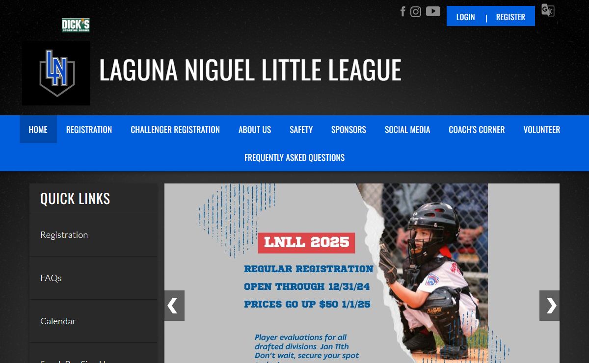 Laguna Niguel Little League Inc > Home