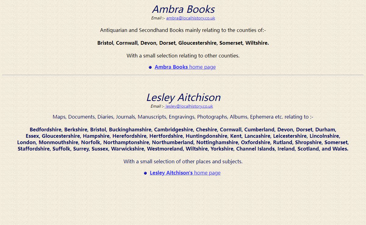 Ambra Books & Lesley Aitchison - Antiquarian and Secondhand Books, Manuscripts, Documents, Maps, Plans, Photographs, Albums etc.