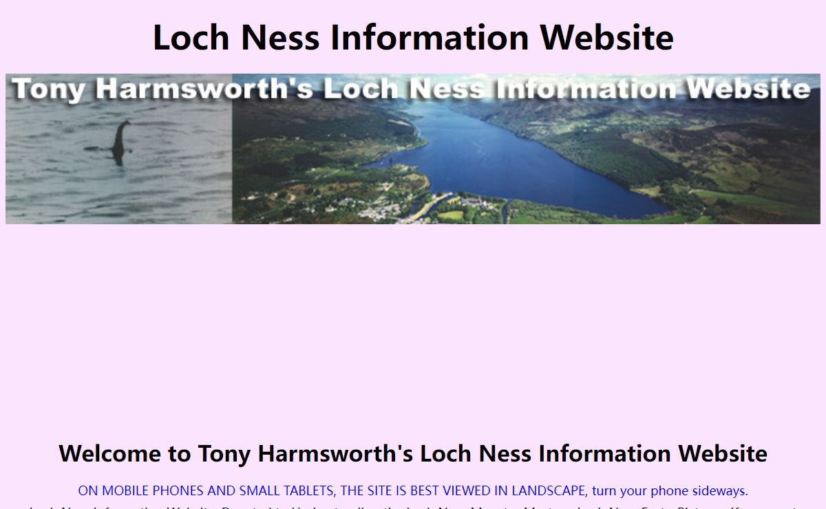 Loch Ness and Loch Ness Monster Information. Facts about Nessie, Loch Ness Research and Exploration