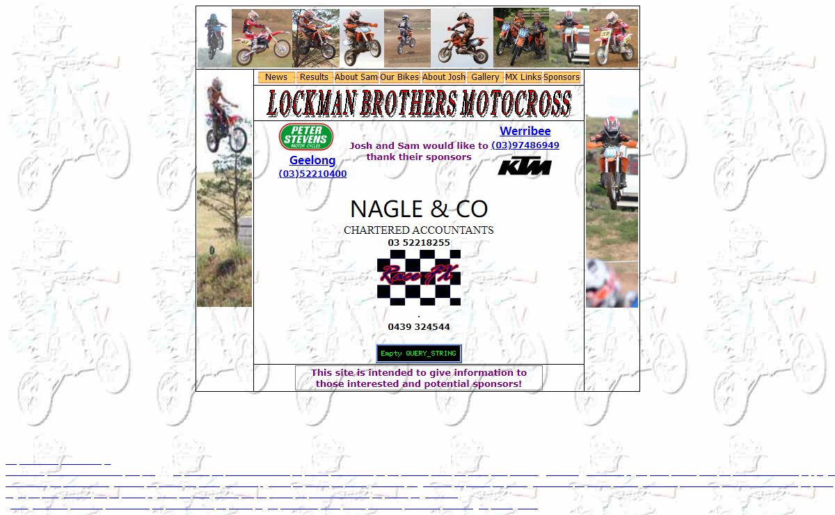 ==JOSH & SAM LOCKMAN'S MX SITE==
