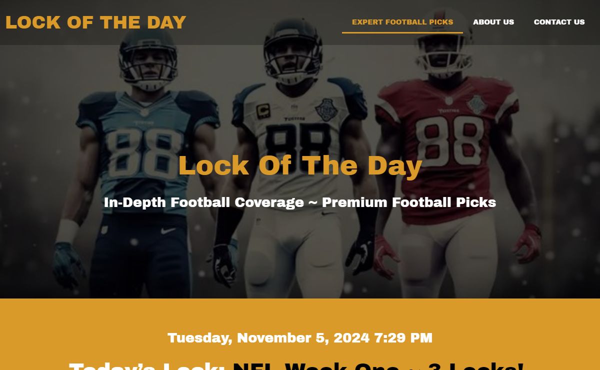 Lock of the Day | NFL Picks | Expert Football Picks