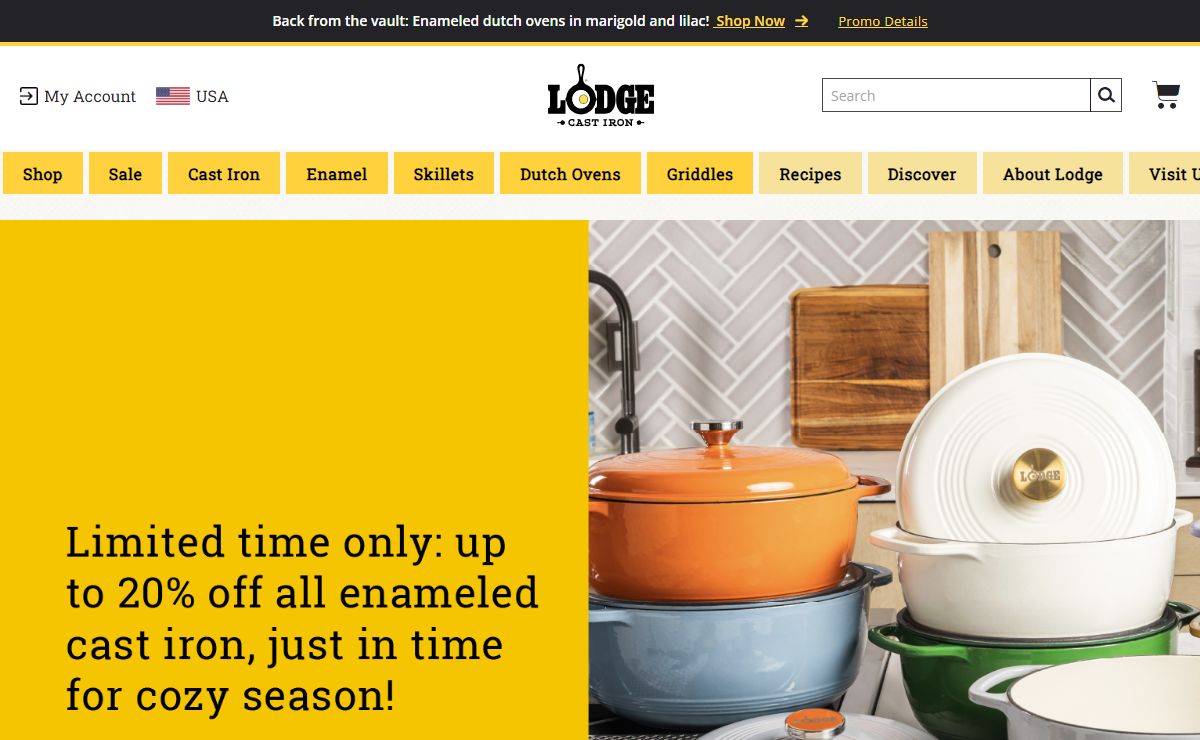 Lodge Cast Iron | USA Made Cookware, Bakeware, Pans & More